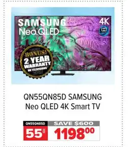 2001 Audio Video QN55QN85D SAMSUNG 55 Neo QLED 4K Smart TV offer