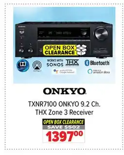 2001 Audio Video TXNR7100 ONKYO 9.2 Ch. THX Zone 3 Receiver offer
