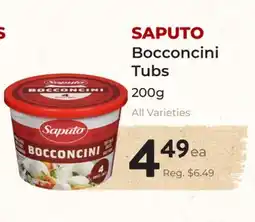 Marche Leo's SAPUTO Bocconcini Tubs offer
