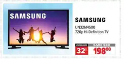 2001 Audio Video UN32M4500 Samsung 32 720p Hi-Definition TV offer