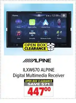 2001 Audio Video ILXW670 ALPINE Digital Multimedia Receiver offer