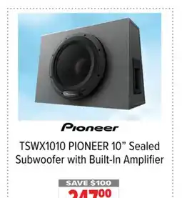 2001 Audio Video TSWX1010 PIONEER 10 Sealed Subwoofer with Built-In Amplifier offer