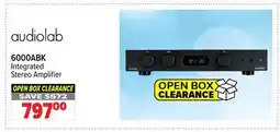 2001 Audio Video 6000ABK Integrated Stereo Amplifier offer