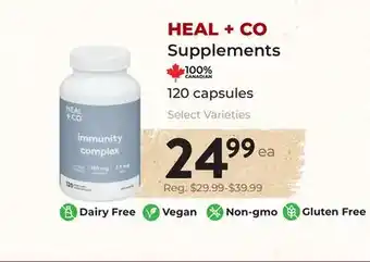 Marche Leo's HEAL + CO Supplements offer