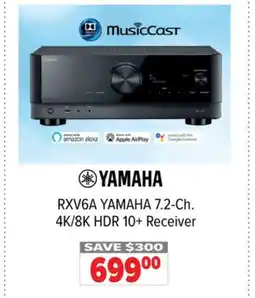 2001 Audio Video RXV6A YAMAHA 7.2-Ch. 4K/8K HDR 10+ Receiver offer