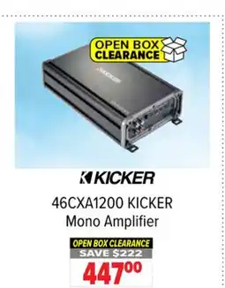 2001 Audio Video 46CXA1200 KICKER Mono Amplifier offer