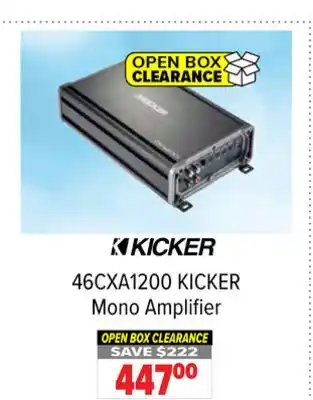 2001 Audio Video 46CXA1200 KICKER Mono Amplifier offer