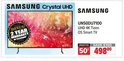 2001 Audio Video UN50DU7100 SAMSUNG 50 UHD 4K Tizen OS Smart TV offer