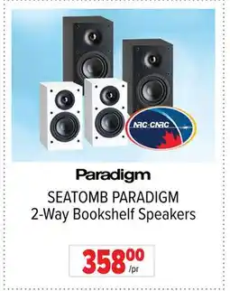 2001 Audio Video SEATOMB PARADIGM 2-Way Bookshelf Speakers offer