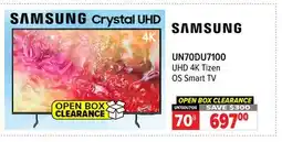 2001 Audio Video UN70DU7100 Samsung UHD 4K Tizen OS Smart TV offer