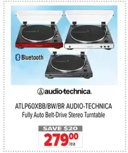 2001 Audio Video ATLP60XBB/BW/BR AUDIO-TECHNICA Fully Auto Belt-Drive Stereo Turntable offer
