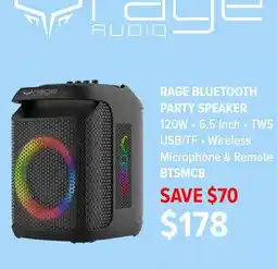 2001 Audio Video BTSMC8 RAGE BLUETOOTH PARTY SPEAKER BTSMC8 offer