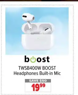 2001 Audio Video TWSB400W BOOST Headphones Built-in Mic offer