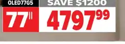 2001 Audio Video OLED77G5 LG 77 OLED EVO AI G5 4K SMART TV offer