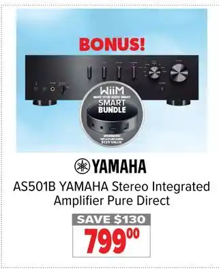 2001 Audio Video AS501B YAMAHA Stereo Integrated Amplifier Pure Direct offer