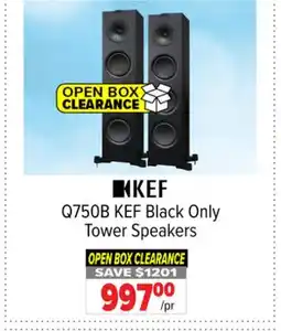 2001 Audio Video Q750B KEF Black Only Tower Speakers offer