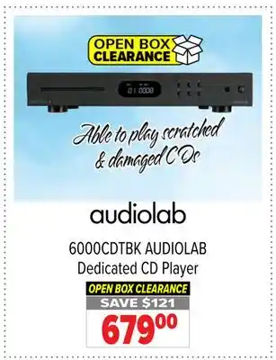 2001 Audio Video 6000CDTBK AUDIOLAB Dedicated CD Player offer
