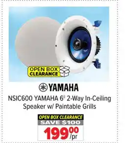 2001 Audio Video NSIC600 YAMAHA 6 2-Way In-Ceiling Speaker w/ Paintable Grills offer