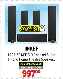 2001 Audio Video T205 50 KEF 5.0 Channel Super Hi-End Home Theatre Speakers offer