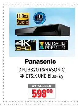 2001 Audio Video DPUB820 PANASONIC 4K DTS:X UHD Blue-ray offer