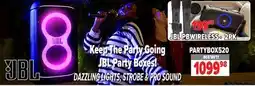 2001 Audio Video PARTYBOX520 JBL PARTY BOXES offer