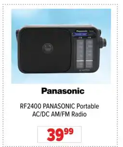 2001 Audio Video RF2400 PANASONIC Portable AC/DC AM/FM Radio offer