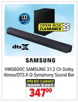 2001 Audio Video HWQ600C SAMSUNG 3.1.2 Ch Dolby Atmos/DTS: X Q-Symphony Sound Bar offer