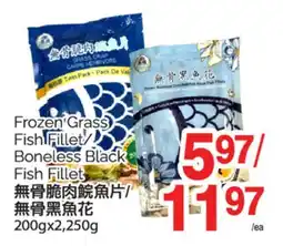 T&T Supermarket FROZEN GRASS FISH FILLET/ BONELESS BLACK FISH FILLET, 200GX2,250G offer