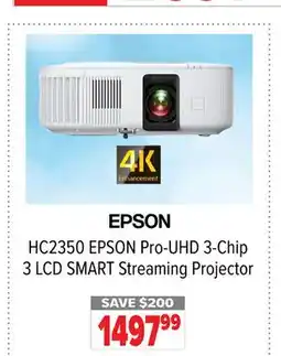 2001 Audio Video HC2350 EPSON Pro-UHD 3-Chip 3 LCD SMART Streaming Projector offer