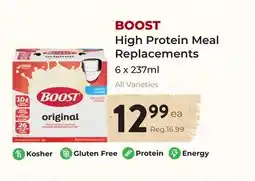 Marche Leo's BOOST High Protein Meal Replacements offer
