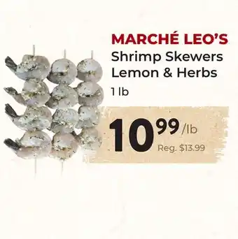Marche Leo's MARCHÉ LEO'S Shrimp Skewers Lemon & Herbs offer