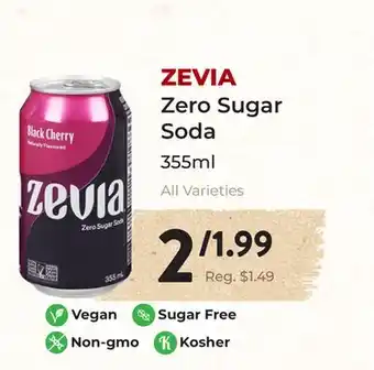 Marche Leo's ZEVIA Zero Sugar Soda offer