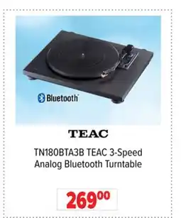 2001 Audio Video TN180BTA3B TEAC 3-Speed Analog Bluetooth Turntable offer