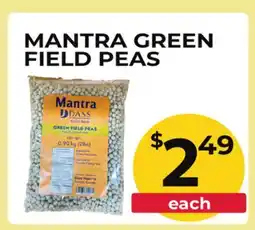 Food World Supermarket MANTRA GREEN FIELD PEAS offer