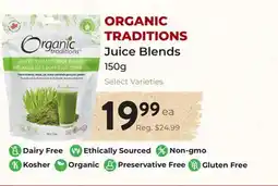 Marche Leo's ORGANIC TRADITIONS Juice Blends offer