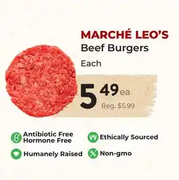 Marche Leo's MARCHÉ LEO'S Beef Burgers offer