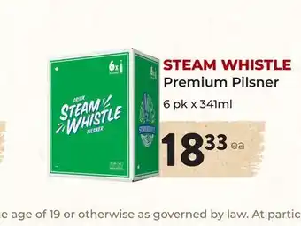 Marche Leo's STEAM WHISTLE Premium Pilsner offer