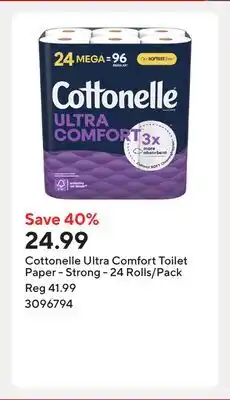 Staples Cottonelle Ultra Comfort Toilet Paper - Strong - 24 Rolls/Pack offer