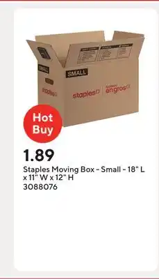 Staples Staples Moving Box - Small - 18 L x 11 W x 12 H offer