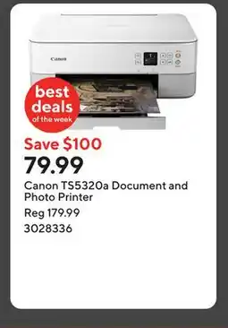 Staples Canon TS5320a Document and Photo Printer offer