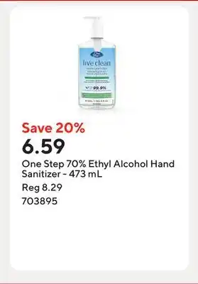 Staples One Step 70% Ethyl Alcohol Hand Sanitizer - 473 mL offer