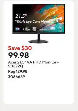 Staples Acer 21.5 VA FHD Monitor - SB222Q offer