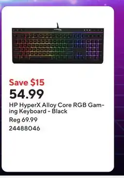 Staples HP HyperX Alloy Core RGB Gaming Keyboard - Black offer