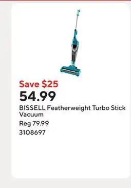 Staples BISSELL Featherweight Turbo Stick Vacuum offer