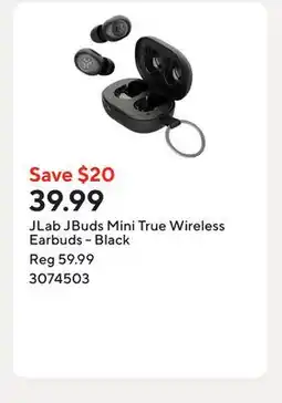 Staples JLab JBuds Mini True Wireless Earbuds - Black offer