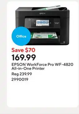 Staples EPSON WorkForce Pro WF-4820 All-in-One Printer offer