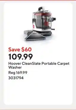 Staples Hoover CleanSlate Portable Carpet Washer offer