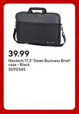 Staples Nextech 17.3 Sleek Business Briefcase - Black offer
