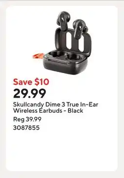 Staples Skullcandy Dime 3 True In-Ear Wireless Earbuds - Black offer
