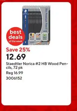 Staples Staedtler Norica #2 HB Wood Pencils, 72 pk offer